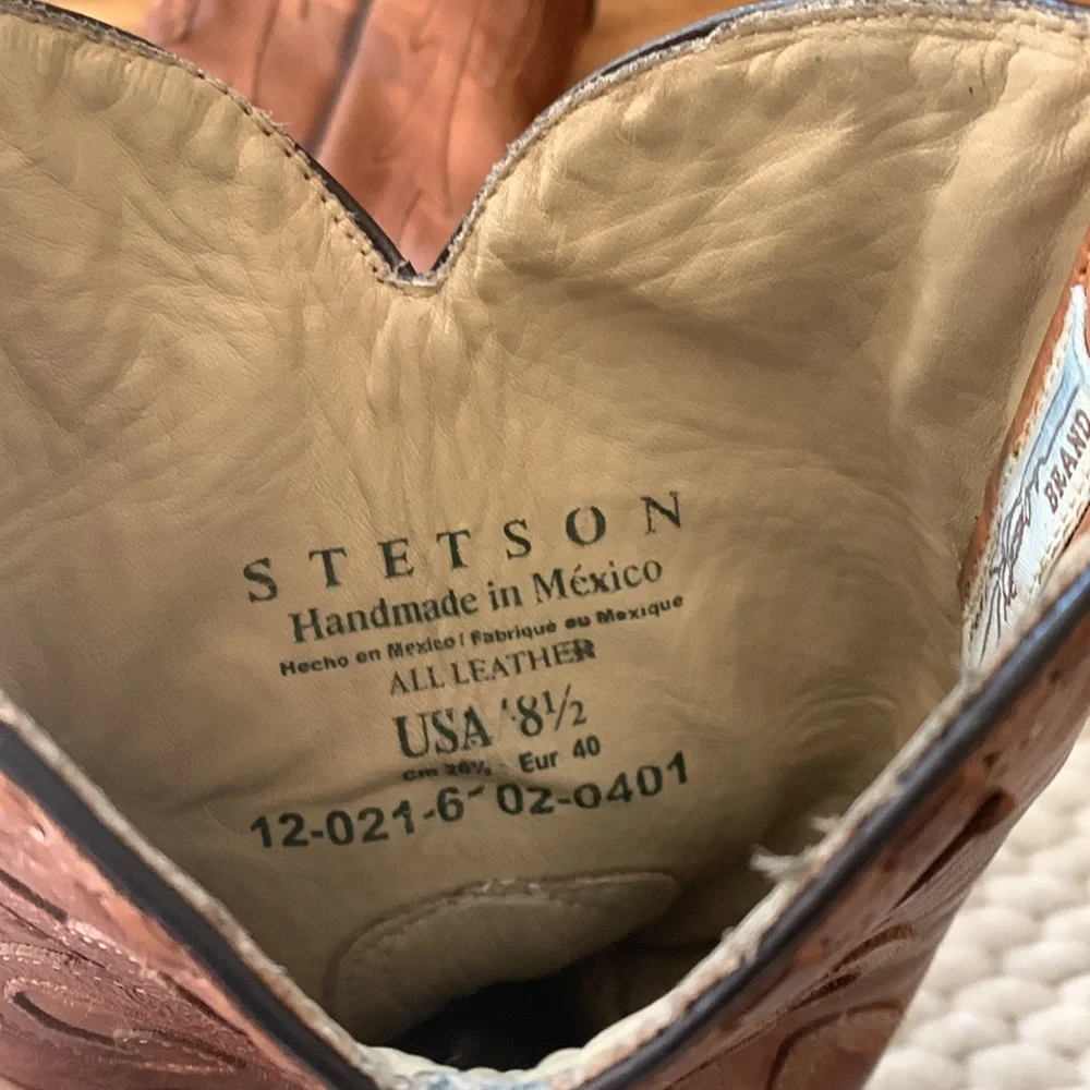 John b Stetson pointed toe leather boots! - Picture 5 of 6